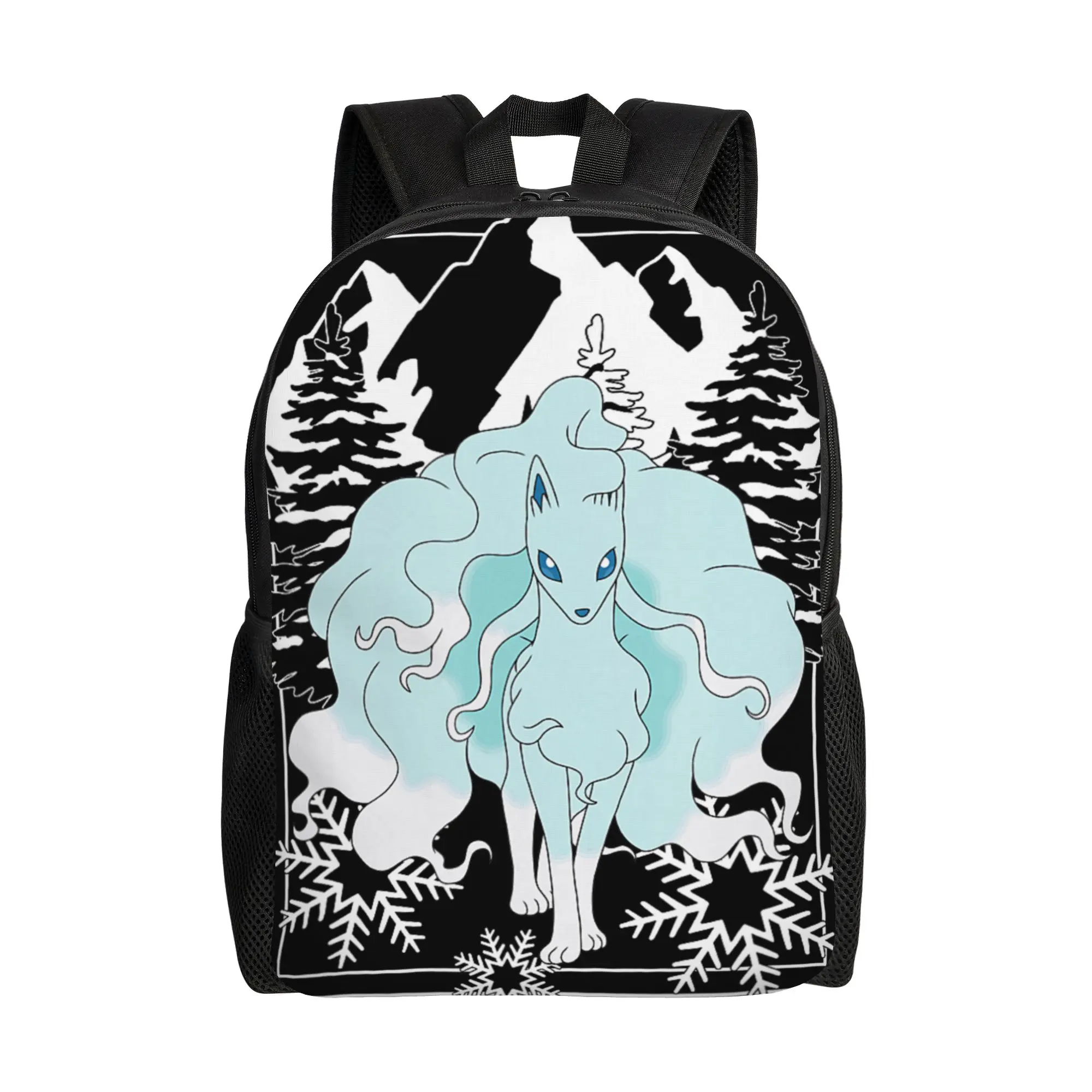 Mochilas Bandai Pokemon Alolan Ninetales Frozen Mountains Retro Portrait Daypack mochila Work Office Mochila de ombro resistente