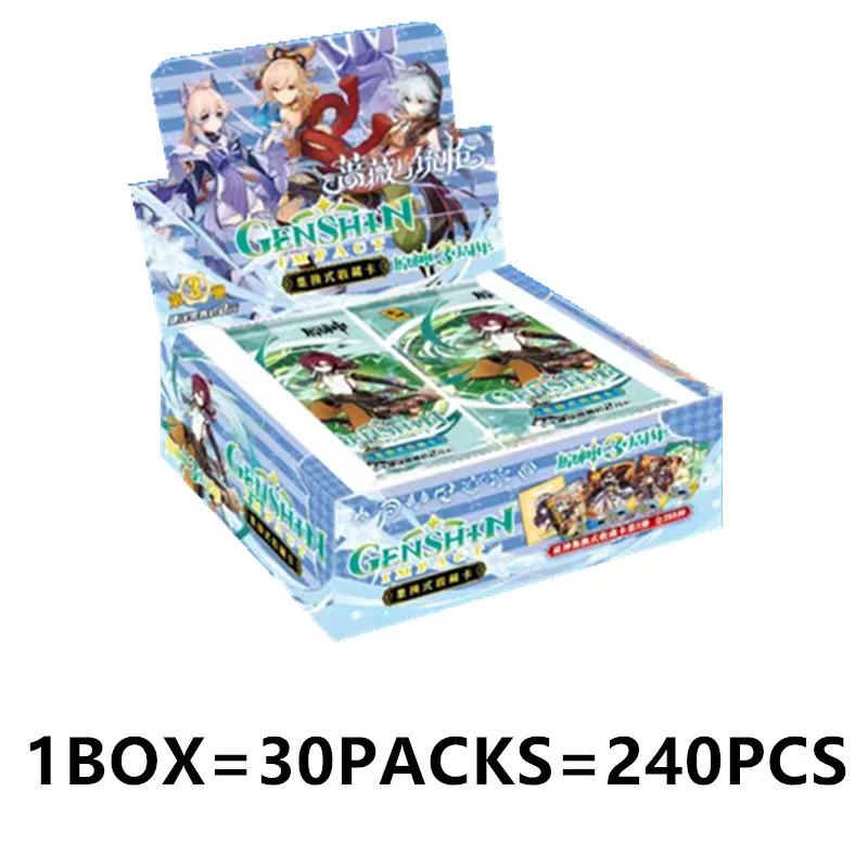 Game Genshin Impact Cards Anime Project TCG Game Lumine Booster Box Collection Cards Games Rare SSR PR Card Toys Birthday Gifts