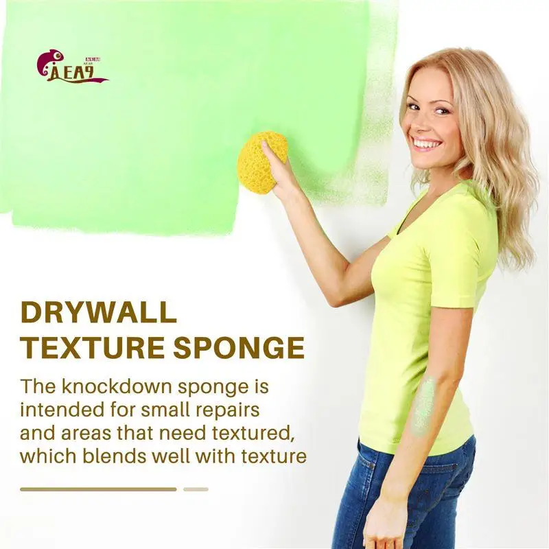 AEA9-4Pcs Texture Sponge Drywall Texture Sponge Texture Patch Sponge For Texture Repair DIY Painting Ceiling (12 X 9 X 7Cm)