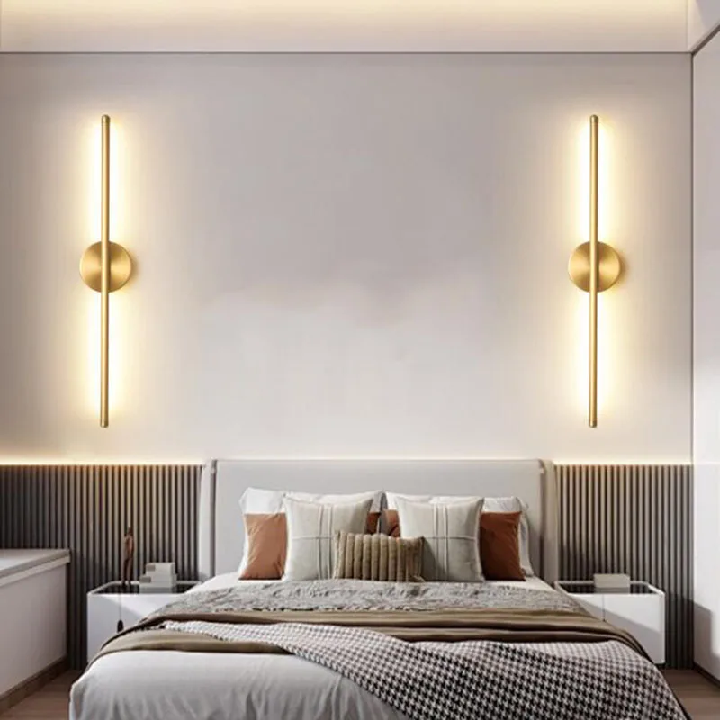 

Modern simple linear tube LED wall lamp up down background opposite wall light LED bedside foyer corridor Decoration Lighting