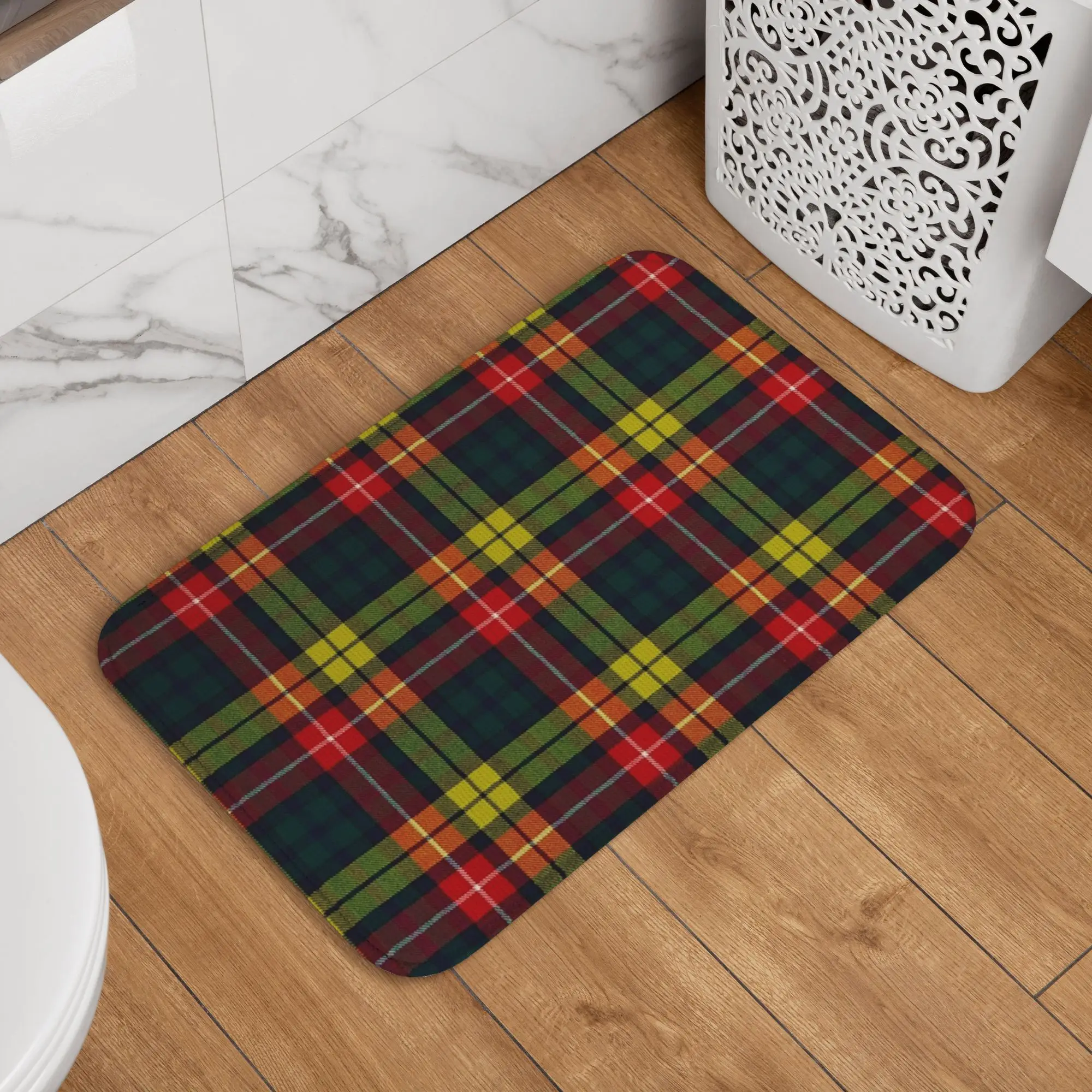 Buchanan Scottish Plaid Tartan Doormat Cushion Carpet Rug Kitchen Entrance Home Floor Mat for Bedroom Footpad Mats