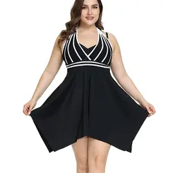 Letni damski strój kąpielowy 2024 nowy Halter strój kąpielowy Plus Size stroje kąpielowe dwuczęściowe Tankini