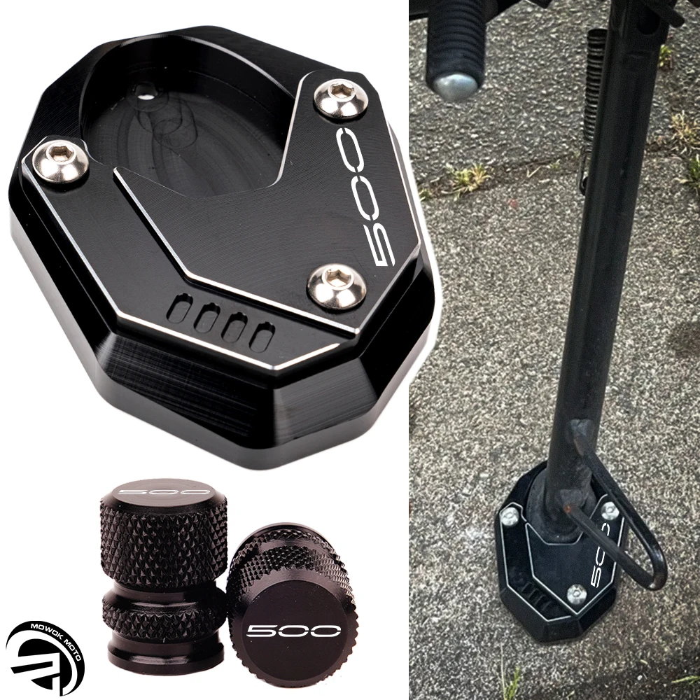 Kickstand Pé Side Stand Ampliar Pad, Acessórios da motocicleta para Kawasaki Ninja500 Z500 Ninja 500 Z 500 SE, 2022, 24