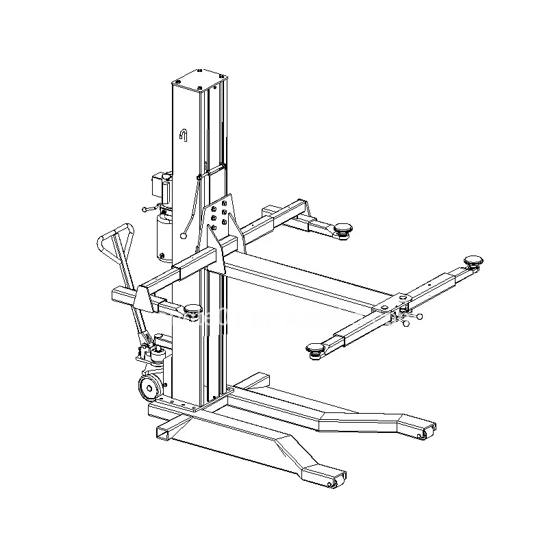 Hot Sale Movable Single Post Lifter 1 Post Car Lift  Capacity 2700kg Portable One Cylinder Vehicle hydraulic Lifting Machine