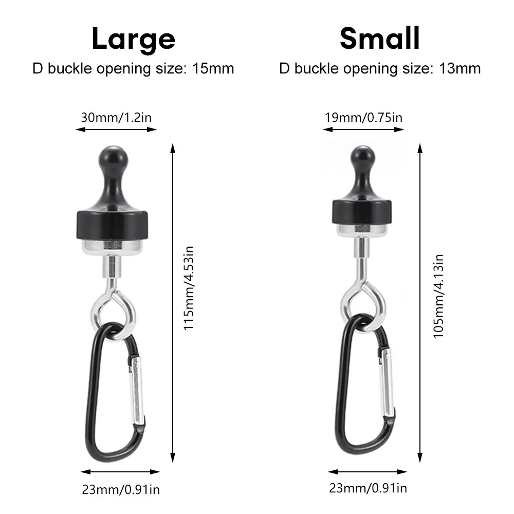 Magnetic Hooks for Canopy Magnet Clip Hanger with Carabiner for Camping Heavy Duty Earth Magnets Tents Swivel Snap