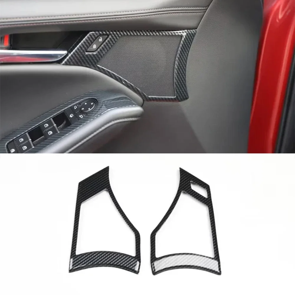 

Для Mazda 3 Axela 2020-2023 автомобильная передняя дверь динамик рамка отделка ABS наклейки интерьер авто Стайлинг аксессуары 2 шт.