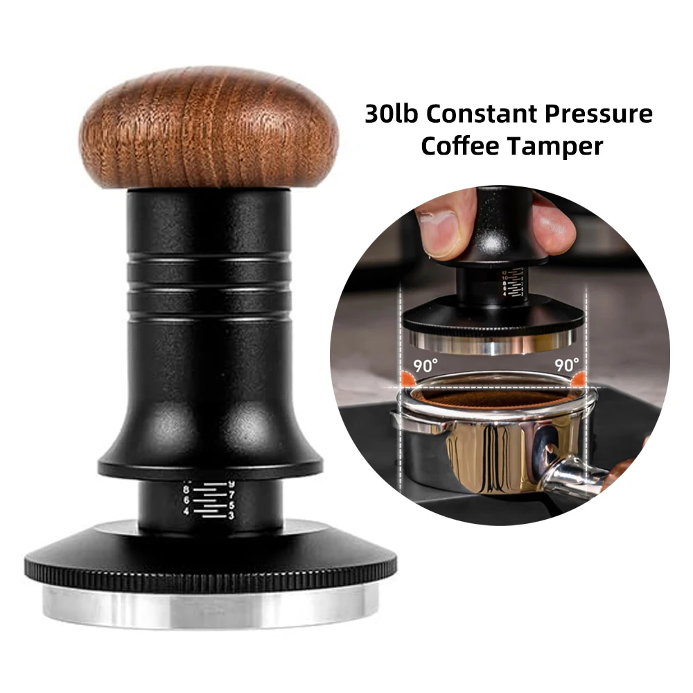 51mm 53mm 58mm 30lb Constant Pressure Coffee Tamper Espresso Tampers with Calibrated Spring Loaded Professional Barista Tool