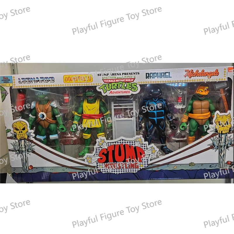 New Product Original Neca Ninja Turtles Sdcc 2024 Stump Arena Presents Stump Wrestling Eastman And Laird'S Anime Figure Toy Gift