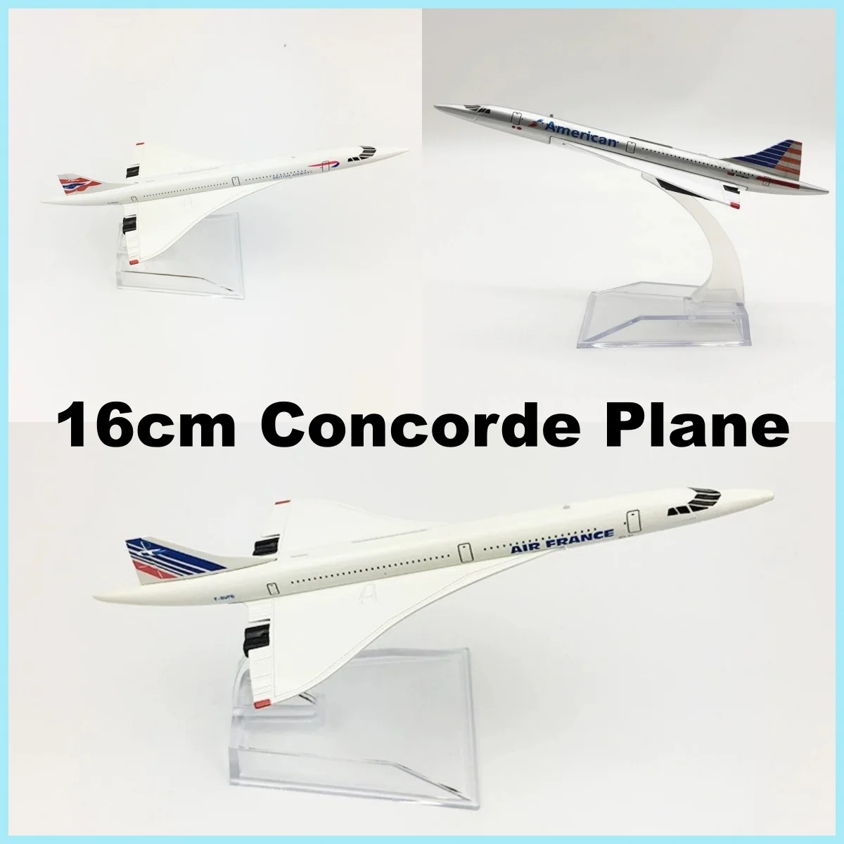 

Модель самолета 16 см Concorde Франция Британско-американская модель самолета Литой под давлением металлический масштаб 1/400 Коллекция игрушек