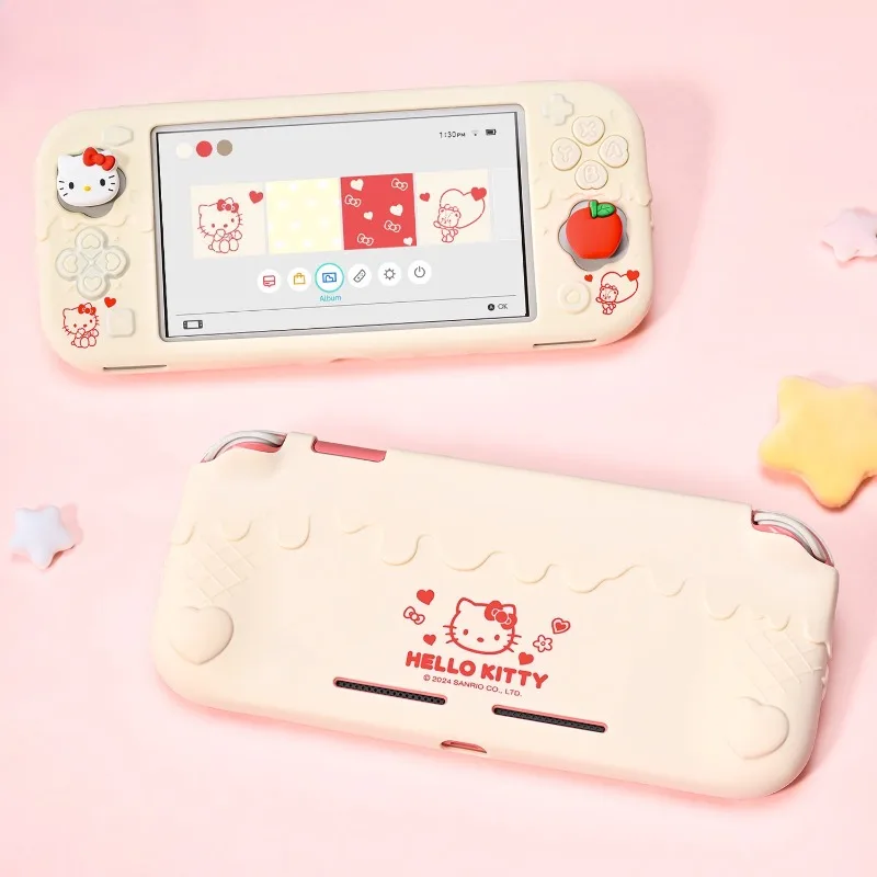 

Защитный чехол в стиле аниме Switchlite, силиконовый защитный комплект HelloKitty, милый стиль NS Kuromi