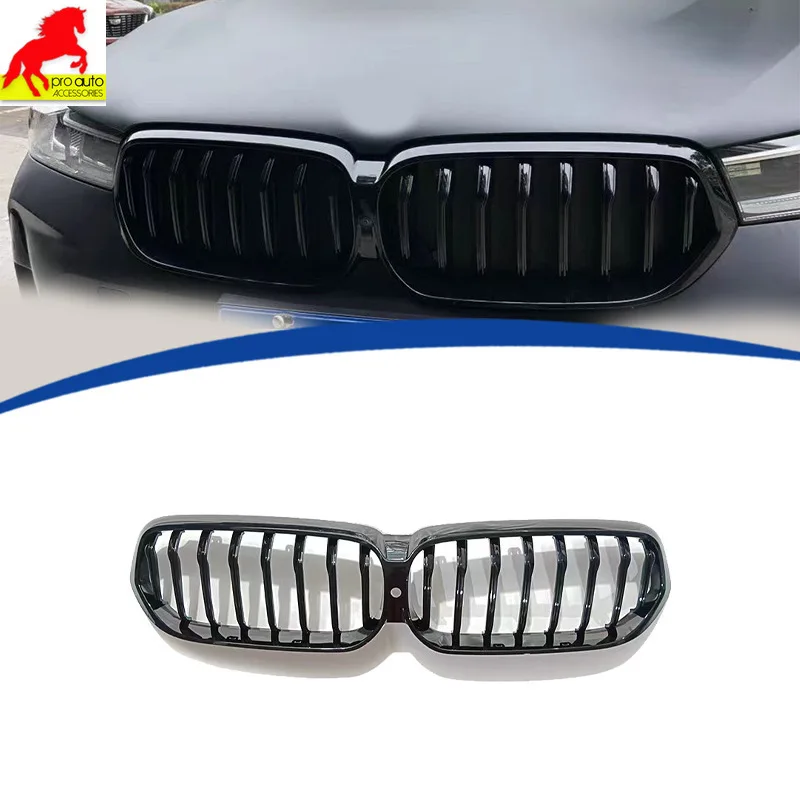 

Glossy Black Front Bumper Mesh Grille Grill for BMW 6 Series GT G32 LCl 2021+ ABS Racing Grills Cover Kits Trim Car Accessories