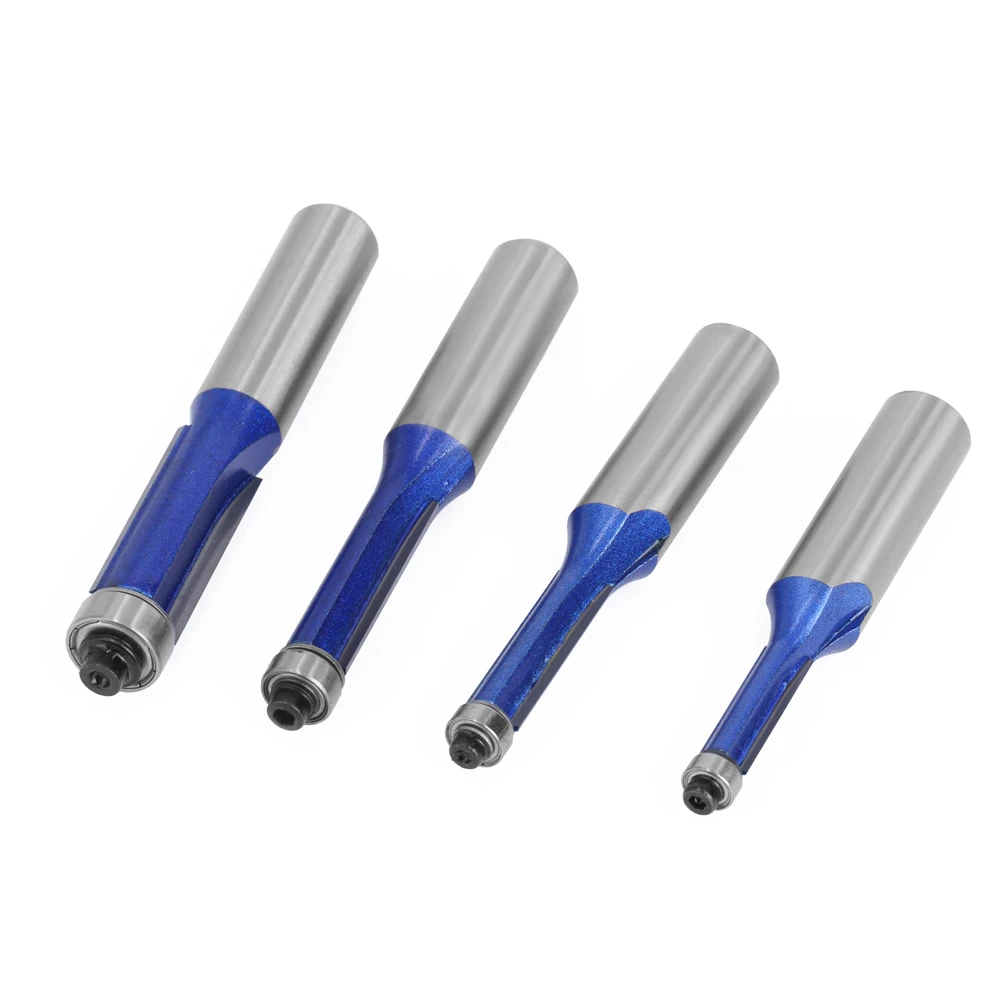 AURWOF Flush Trim Router Bit With Bearing 4Pcs, 1/2
