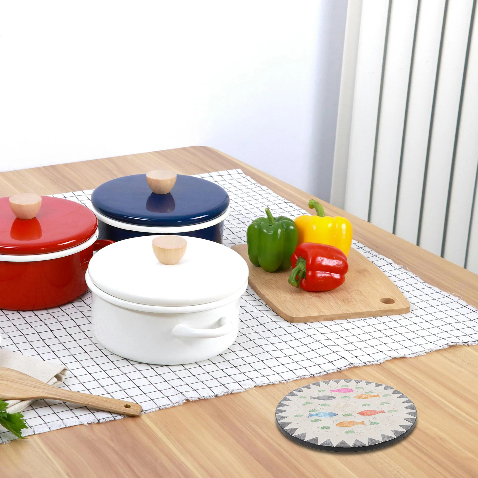 

Heat Resistant Creative Insulation Pads Non Slip Kitchen Table Mats Easy to Clean for Dining Room 12x18 Inches