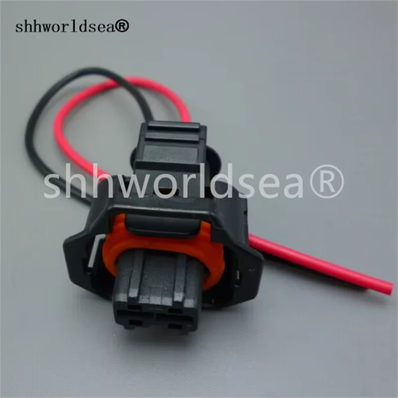 Shhworldsea 1pcs 2 Pin/Way Female Common Rail Injector Plug Socket Electric Connector With Wire Pigtail plug