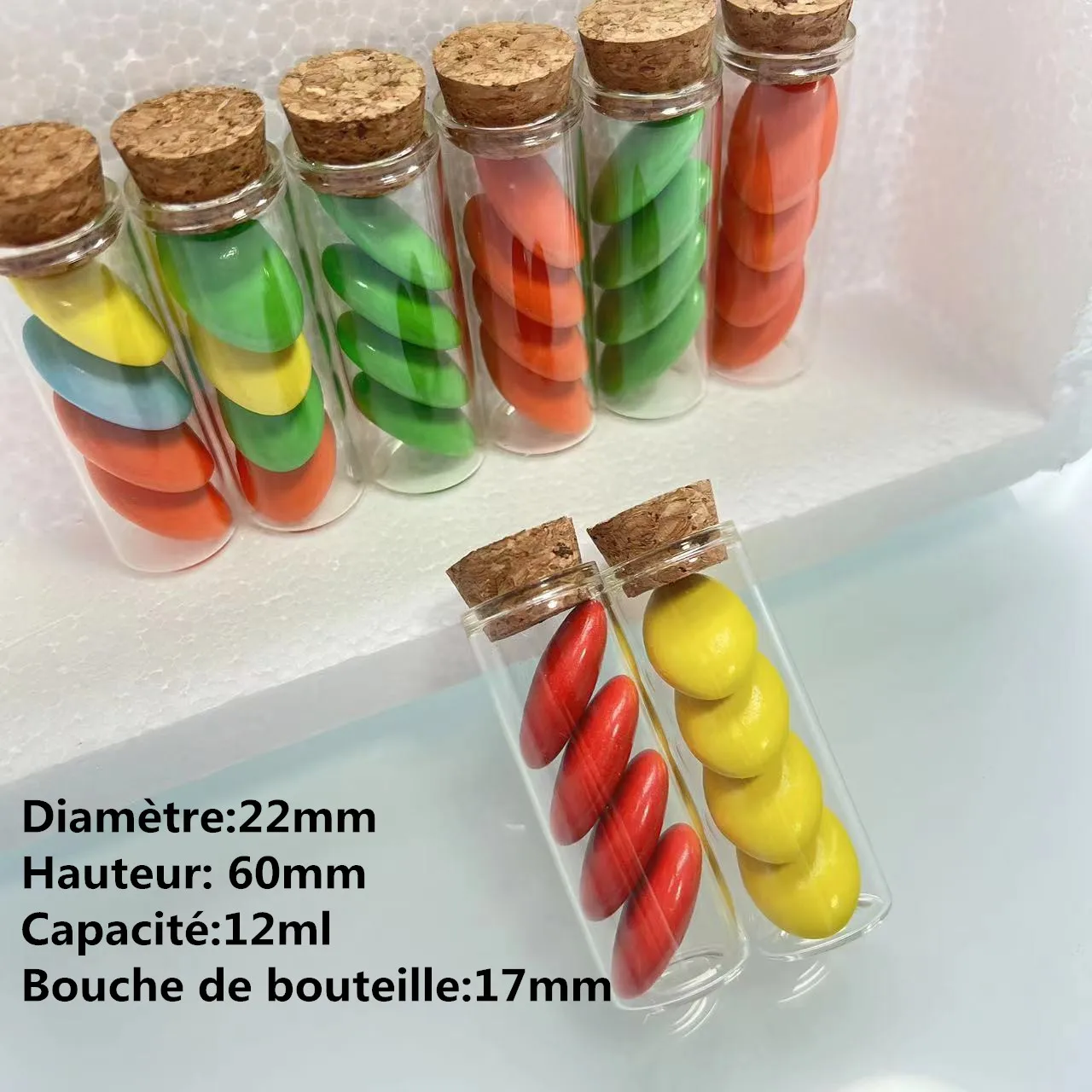 Wedding Dragees Glass Jar 17*22*60mm 12ml Dragees Glass Test Tube Marriage Dragees Glass Bottle Wedding Gift Crafts