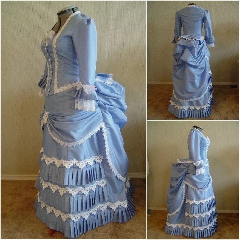 

Customer-made Victorian Dress1860S Scarlett Civil War Southern Belle dress Marie Antoinette dresses US4-36 V556