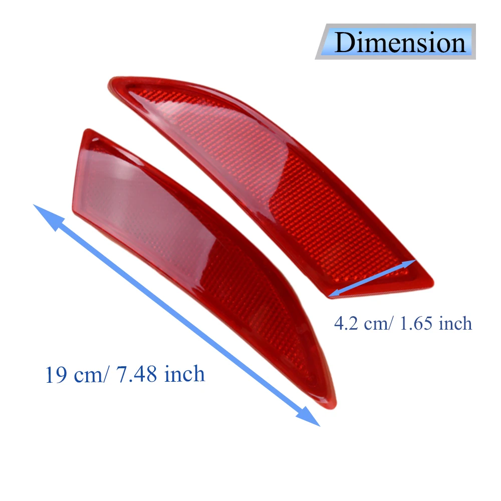 1 زوج من عاكسات ABS حمراء اليسار واليمين المصد الخلفي عاكس BM51515BOAE BM51515BOAE لفورد فوكس 2012 2013 2014 2015
