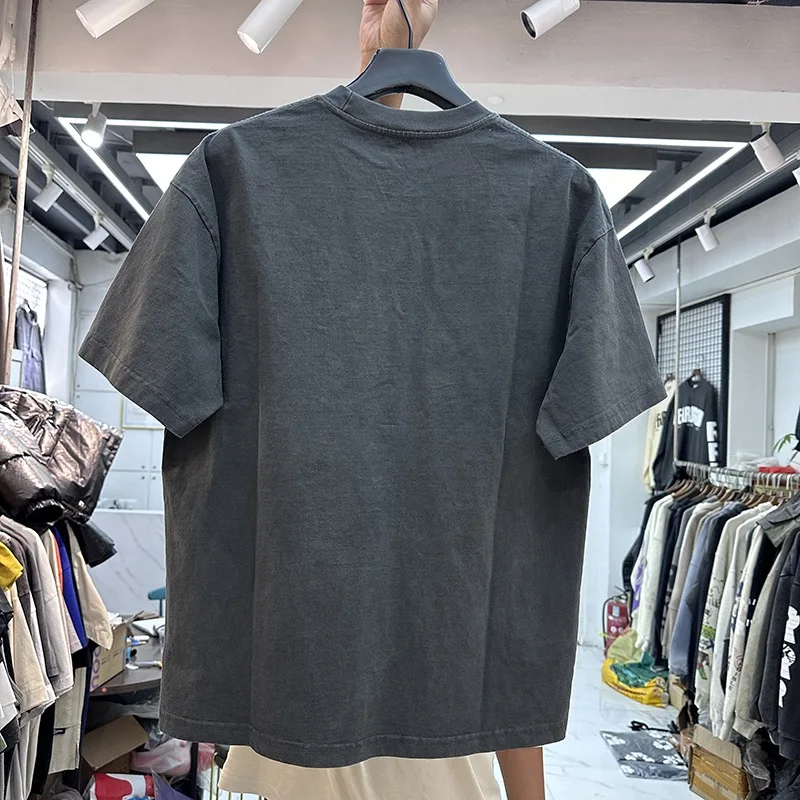 Summer Men T Shirt Women Retro Tee 1:1 Casual Cotton  Face pPinted T shirt