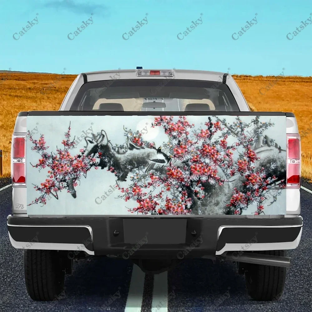 plum bossom car sticker truck rear tail modification custom suitable for SUV car truck packaging sticker decal