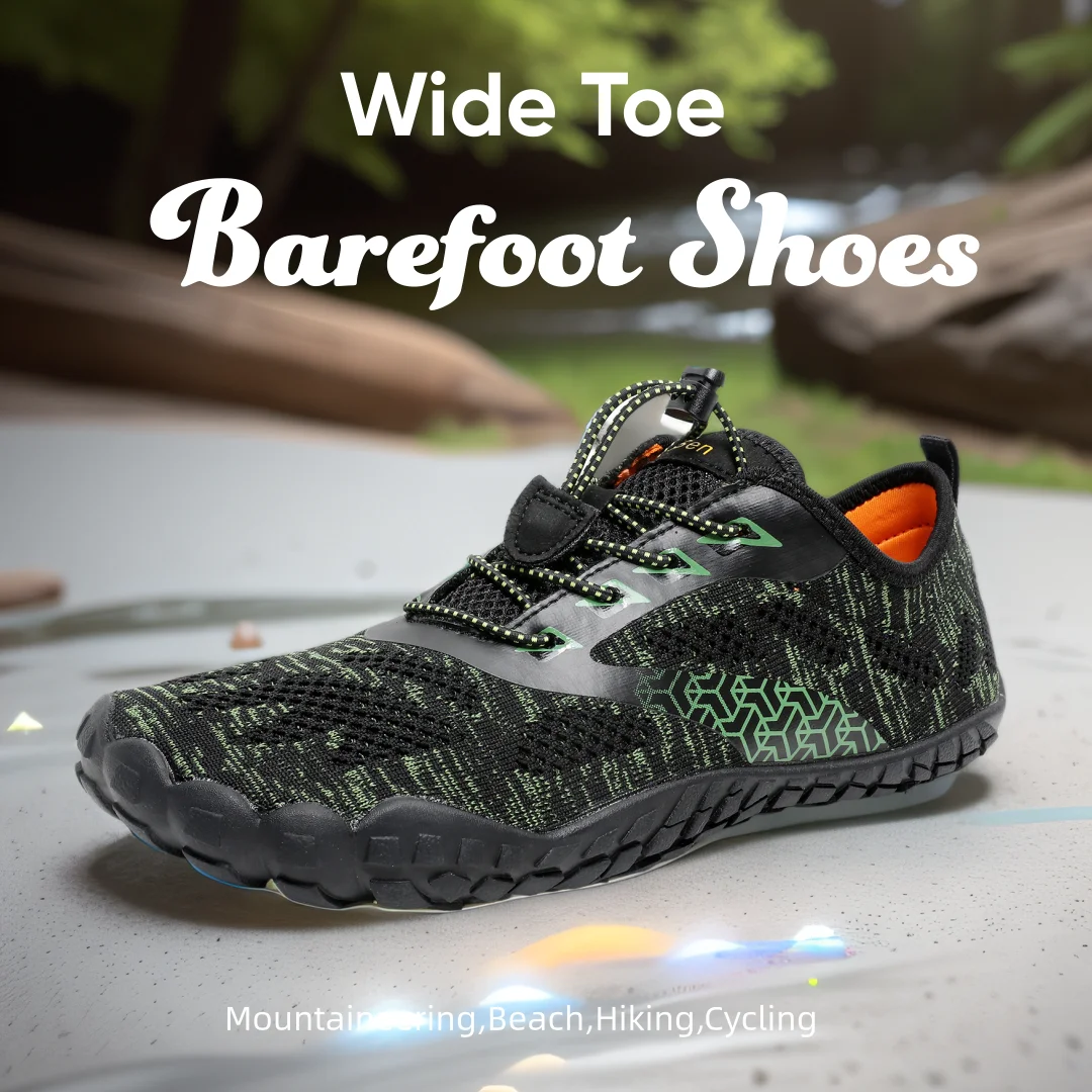 Unisex Wide Toe Barefoot Shoes for Womens Mens Shoes Breathable for Walking Rock Climbing Wrestling Trail Running Sneakers Male