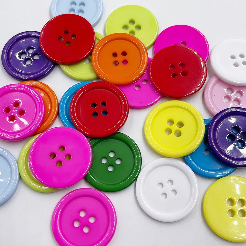 50/100pcs Big Plastic Overcoat Button Cloth sewing Appliques Lots Upick 25mm PT13