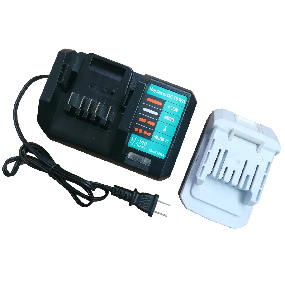 Chargeur 14.4V-18V pour Maktec MAKITA, prise US, DC18Xenon DC1851 BL1813G BL1415G BL1815G BL1413G UH522D UM167D UR180D