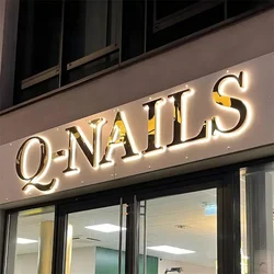 Custom Backlit Sign 3D Metal LED Channel Letters,3D Business Sign,Buildings Sign,Company Logo Design,Illuminated Sign Letters