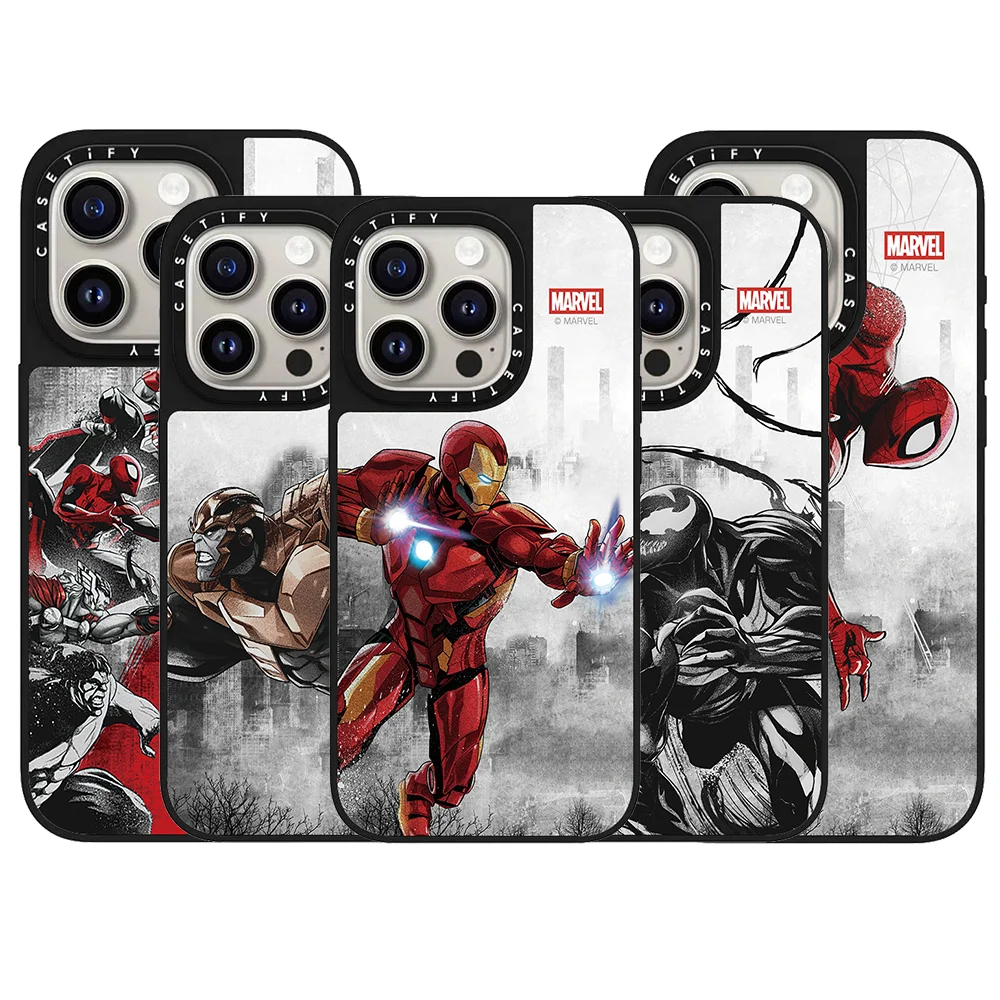 

CASETiFY Co-brand Marvel Spider-Man Iron Man Series Phone Case for iPhone 16 17 15 14 13 Pro Max Air Plus Magnetic Protect Cover