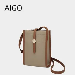 AIGO Luxury Women borsa per cellulare borsa a tracolla femminile borsa piccola leggera semplice per le donne telefono cellulare coftu;