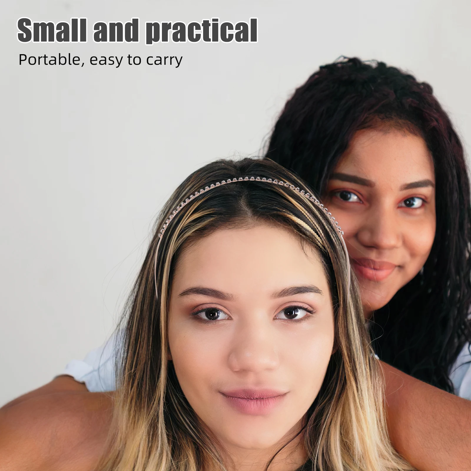 

2 шт., обручи для волос со стразами, двухслойный нежный головной убор для женщин, вечерние, танцевальные, элегантные аксессуары для украшения волос