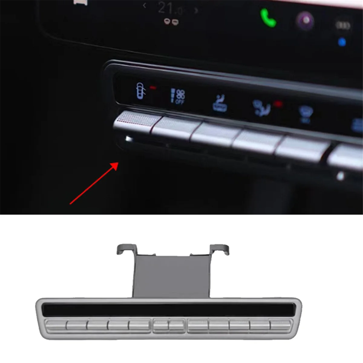 Car Multifunction Under the Central Control Screen Physical Control Button for Tesla Model 3 Y 2019-2023 Car Accessories