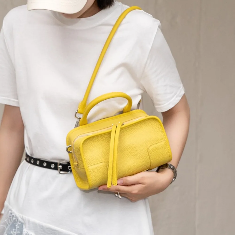 

Leather Retro Design 2026 New Fashion Trend Lychee Pattern Messengerbag Texture Unique Fashion Simplicity Casual Daily Exquisite