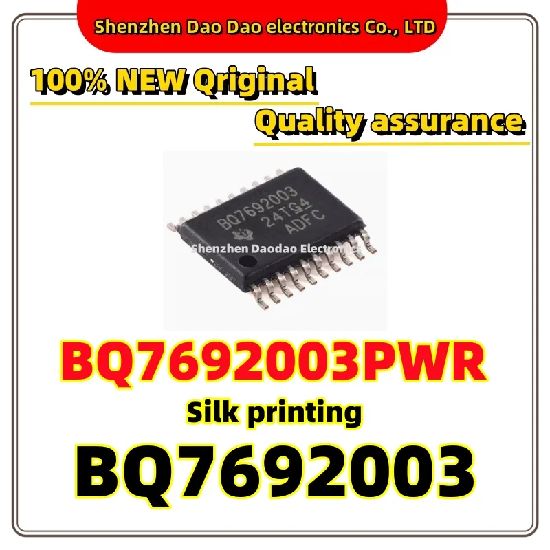 5Pcs BQ7692003PWR silk printing BQ7692003 Tsop-20 Battery monitor chip IC new original