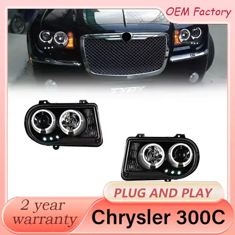 Car Accessories for Chrysler 300C Head Lamps 2005-2010 300C Headlight DRL Turn Signal Low High Beam Projector Lens
