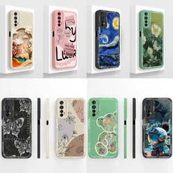 For Realme 7 Pro 7i Case Aesthetic Style Back Cover For Oppo Realme7 4G 5G Anti Drop Funda Full Coverage Liquid Silicone Bumper