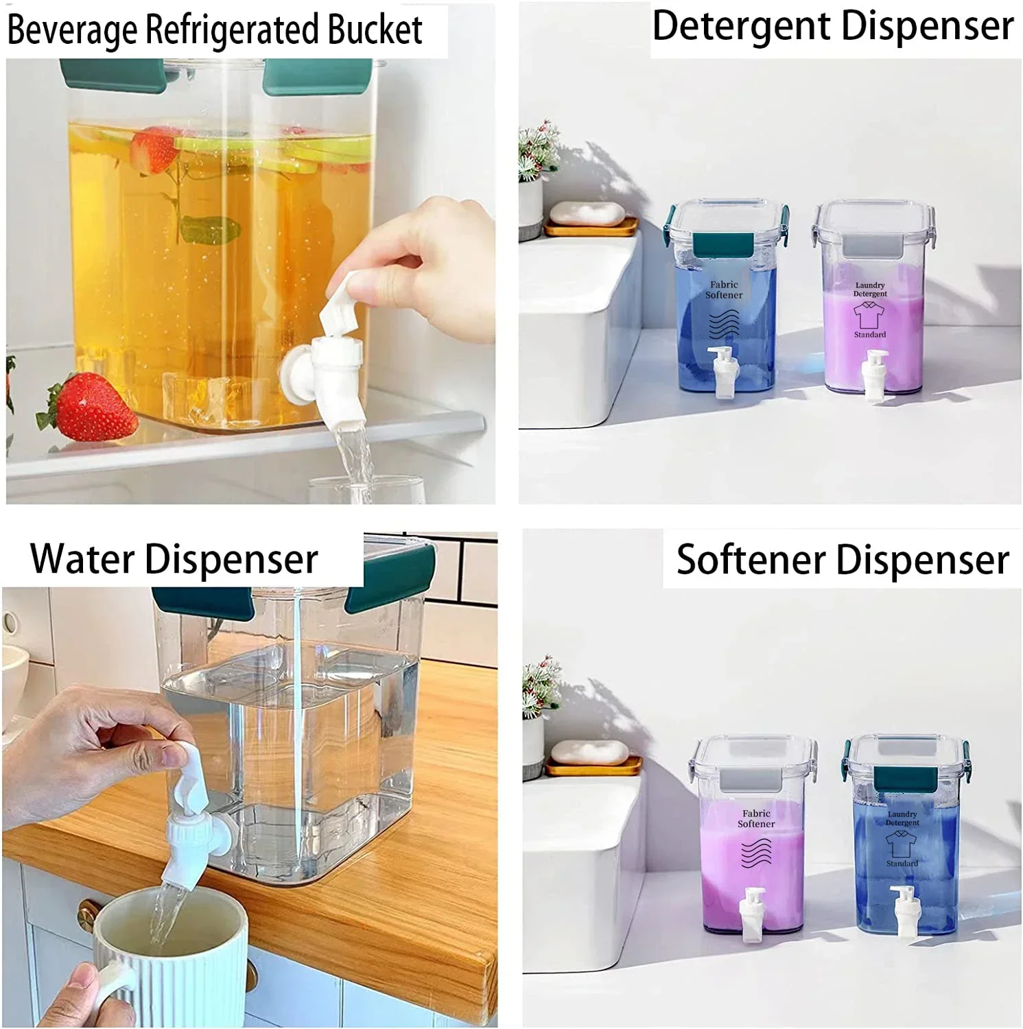 Bucket Laundry With Container Bleaching Softener Dispenser Agen Refrigerated Detergent Faucet Fabric For