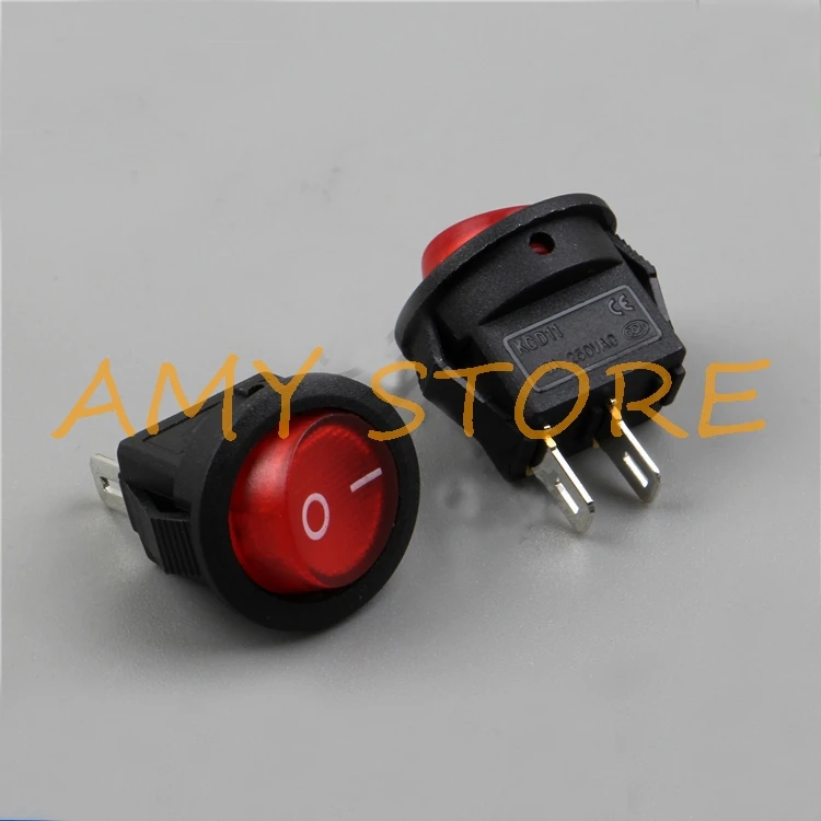 5pcs Household Coffee Maker Pot 2 Position 2Pin 3Pin Boat Rocker Switch Mount 15mm KCD1-204-3P GRN Red BLK 3A 250V 6A 125V KCD11