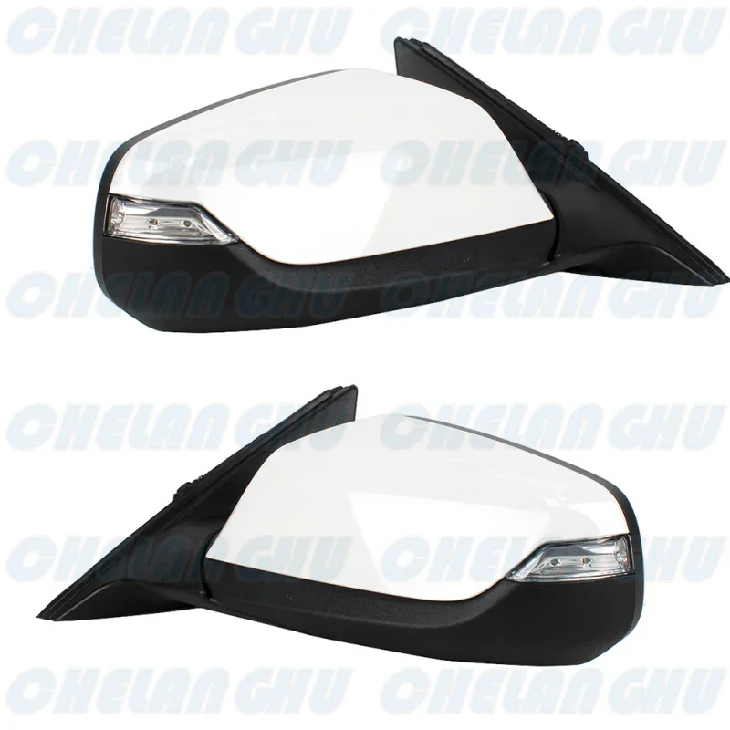 For Chevrolet Malibu 2016 2017 2018 2019 2020 2021 1 Pair 8 Pins White Painted Heated Power Adjust Blind Spot Mirror Assembly