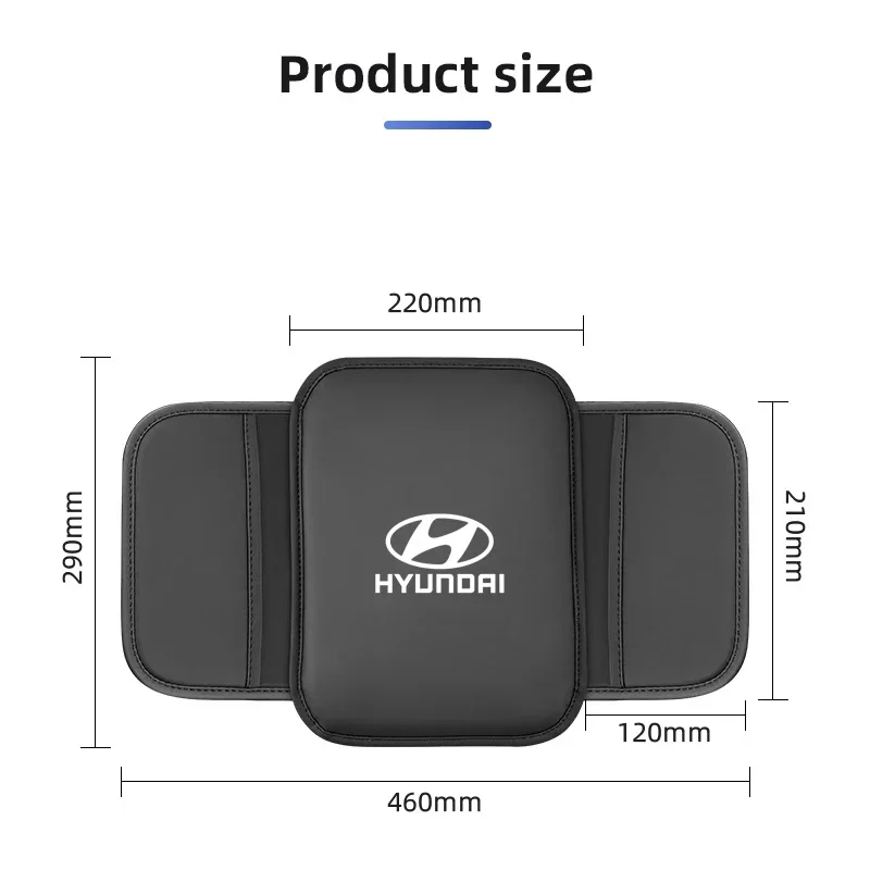 مسند ذراع السيارة صندوق حصيرة تستيفها وسادة واقية لشركة هيونداي I30 I20 IX35 I40 توكسون جيتز فيلوستر كونا إلنترا #6