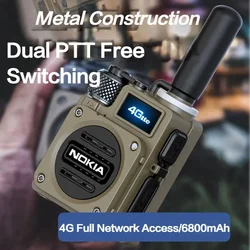 G8 Professional Portable Walkie-Talkie Dual PTT for Metal Structure, Handheld Transceiver 5000km Range 400-470MHz USB Charge