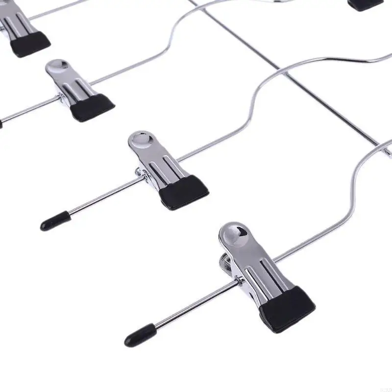62KD Multifunctional 4 Layer Stainless Steel Pants Hanger Rack Clip Skirt With 8 Clip