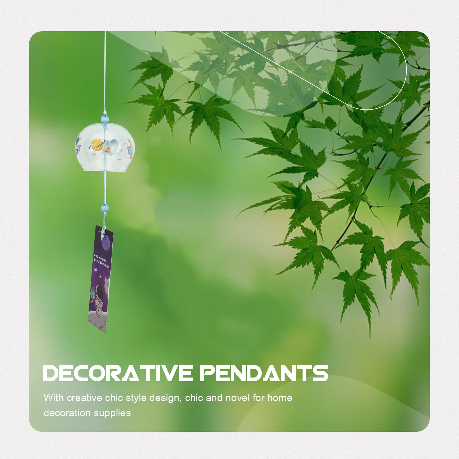 

Durable Glass Wind Bell Japanese Hanging Pendant for Window Balcony Garden Decorative Wind Chime Balcony Pendant