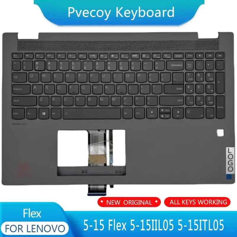 New For Lenovo Flex 5-15 Flex 5-15IIL05 5-15ITL05 Laptop Palmrest Case Keyboard US English Version Upper Cover