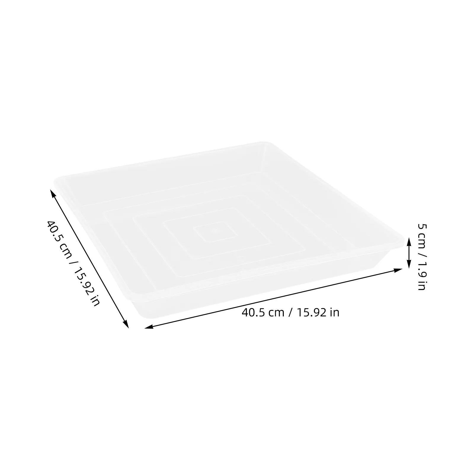 2Pcs Sturdy Plastic Planter Trays Flowerpot Bottom Saucers Drainage Catch Plate for Plants Office Garden Hydroponic Pots