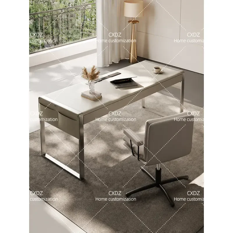 Ji Free Solid Wood Young Small Boss Table Independent Desk Single 1 Meter 4 Light Luxury Premium Sensor Desk Computer Desk