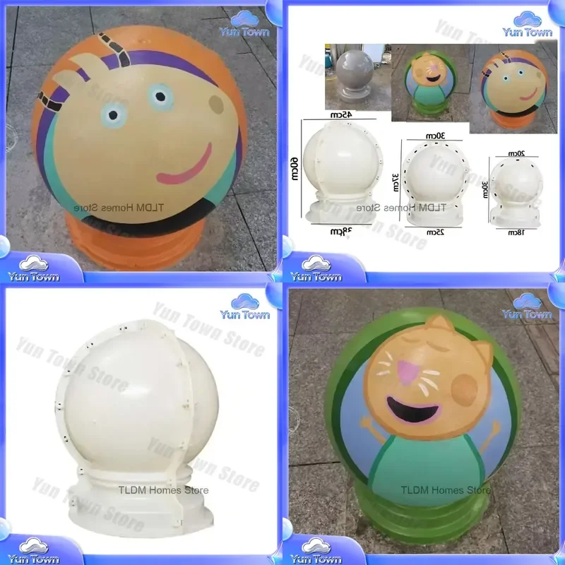 Thickened DIY Mold Cement Ball Column Mold for Garden Balcony Fence Decoration Building Supplies Cement Formwork Barricade