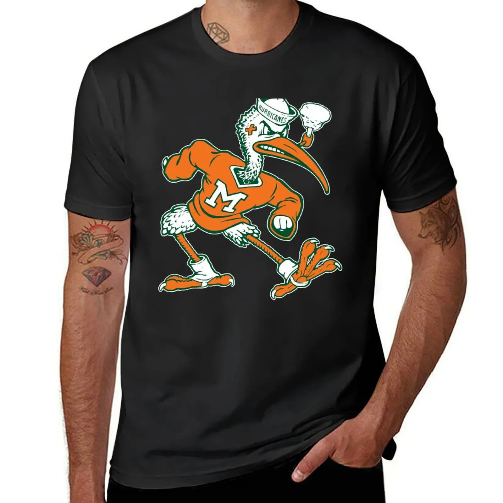 Vintage Sebastian Mascot of Univ. of Miami Mascot T-Shirt blanks funnys plain tshirts for men