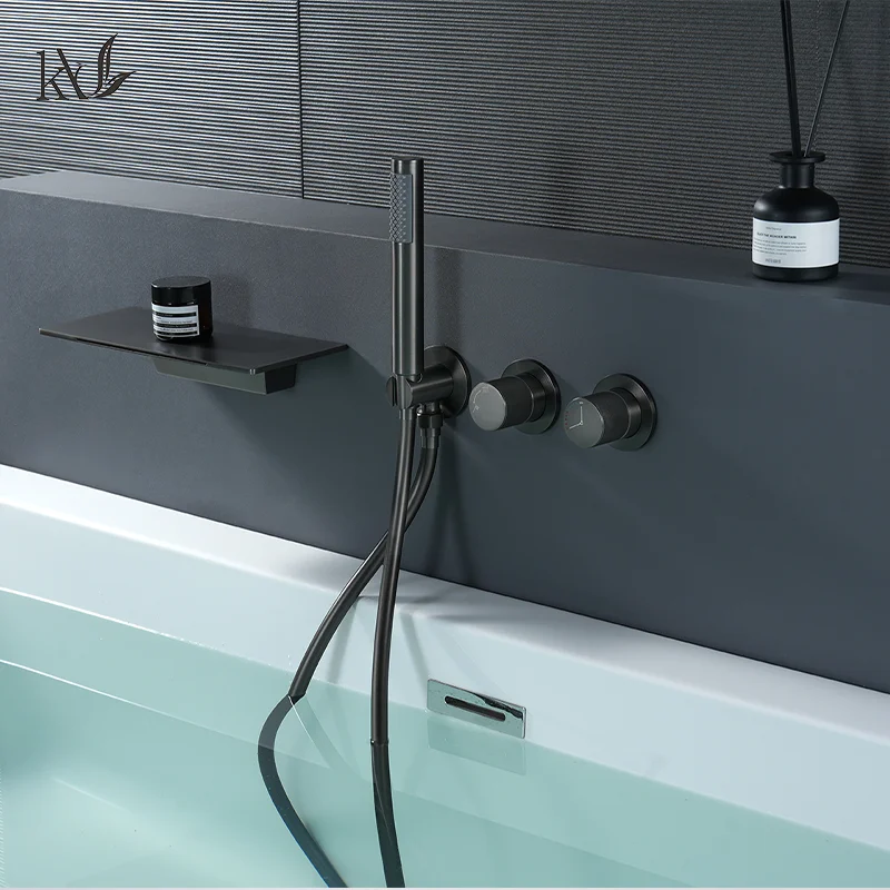 Single Lever Bath Mixer Tap Solid Brass Shower Faucet Set Concealed Soft Flow Hot Cold Water Mixer TAP Bathroom Shower System