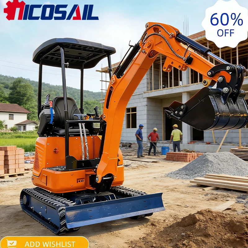 

1.8T Compact Crawler Digger All Terrain Adaptable for Farm Garden Light Construction Work