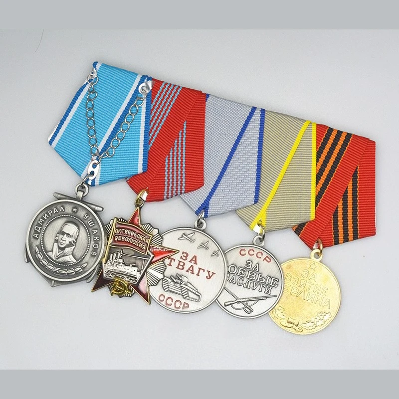 السوفياتي الروسية ميدالية الشريط شريط لوحة لينين العلم الأحمر ميدالية شجاعة جمع مجموعة دبابيس شارات الديكور الحرف #3